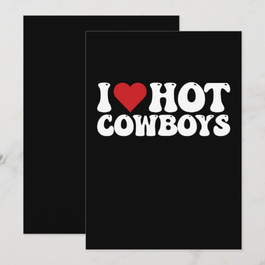 I Love Hot Cowboys Kaart (Voorkant / Achterkant)