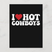 I Love Hot Cowboys Uitnodiging Briefkaart (Voorkant)