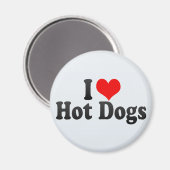I Love Hot Dogs Magneet (Voorkant / Achterkant)