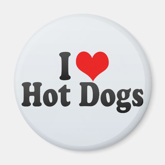 I Love Hot Dogs Magneet (Voorkant)