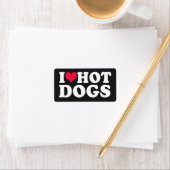 I Love Hot Dogs Rectangular Etiket (Insitu)