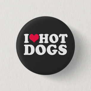 I Love Hot Dogs Ronde Button 3,2 Cm