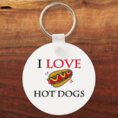 I Love Hot Dogs Sleutelhanger (Voorkant)