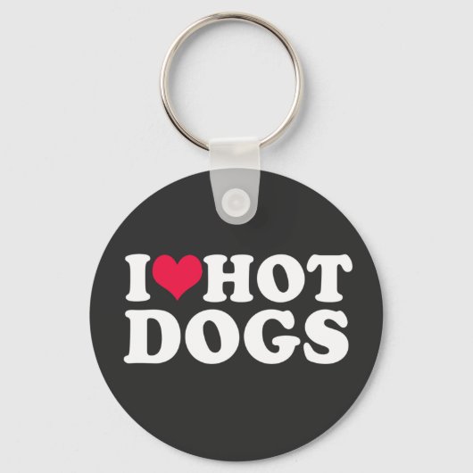 I Love Hot Dogs Sleutelhanger (Voorkant)