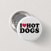 I Love Hot Dogs Sweatshirt Ronde Button 3,2 Cm (Voorkant /achterkant)