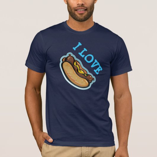 I Love Hot-Dogs - T-shirt (Voorkant)