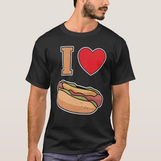 I love hot dogs t-shirt (Voorkant)
