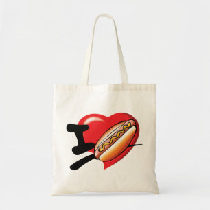 I Love Hotdogs Canvas tas