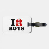 I Love Hotel Boys Bagagelabel (Achterkant horizontaal)