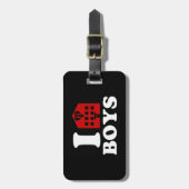 I Love Hotel Boys Bagagelabel (Voorkant verticaal)