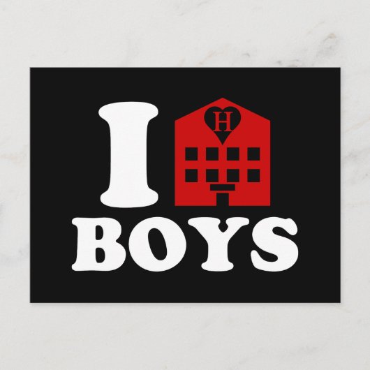 I Love Hotel Boys Briefkaart (Voorkant)