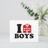 I Love Hotel Boys Briefkaart (Staand voorkant)