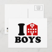 I Love Hotel Boys Briefkaart (Voorkant / Achterkant)