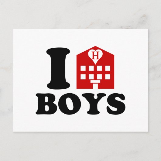 I Love Hotel Boys Briefkaart (Voorkant)