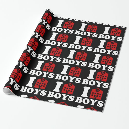 I Love Hotel Boys Cadeaupapier (Uitgerold)