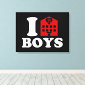I Love Hotel Boys Canvas Afdruk (Insitu (Houten vloer))