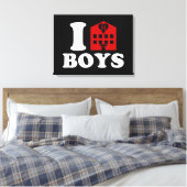 I Love Hotel Boys Canvas Afdruk (Insitu (Slaapkamer))