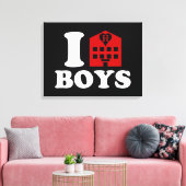 I Love Hotel Boys Canvas Afdruk (Insitu (Woonkamer))