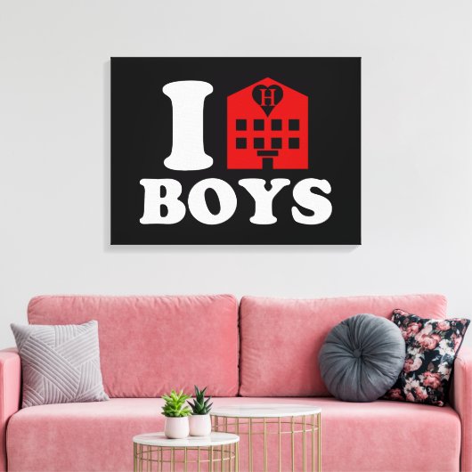 I Love Hotel Boys Canvas Afdruk (Insitu (Woonkamer))