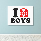 I Love Hotel Boys Canvas Afdruk (Insitu (Houten vloer))