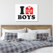 I Love Hotel Boys Canvas Afdruk (Insitu (Slaapkamer))