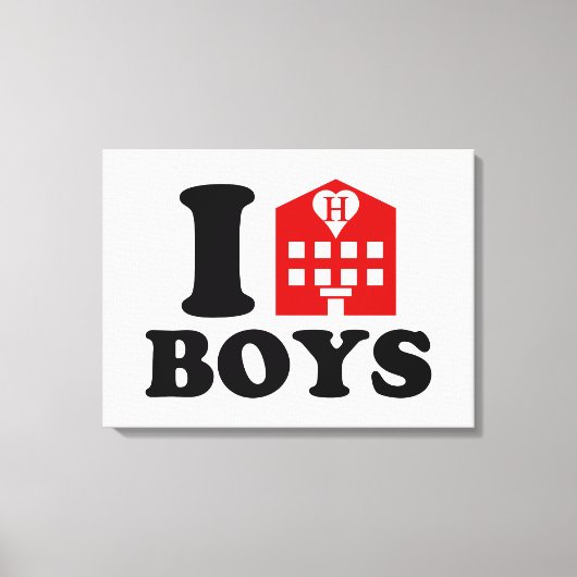 I Love Hotel Boys Canvas Afdruk (Voorkant)