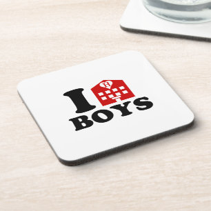 I Love Hotel Boys Drankjes Onderzetter
