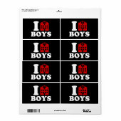 I Love Hotel Boys Etiket (Full Sheet)