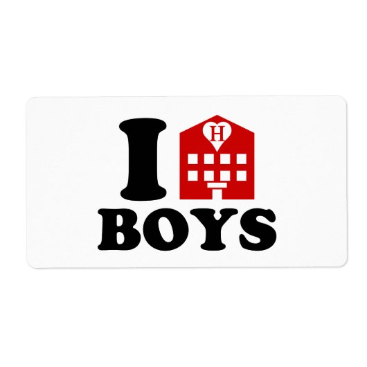 I Love Hotel Boys Etiket (Voorkant)