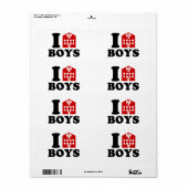 I Love Hotel Boys Etiket (Full Sheet)