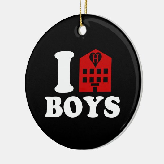 I Love Hotel Boys Keramisch Ornament (Links)