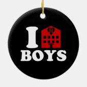 I Love Hotel Boys Keramisch Ornament (Achterkant)