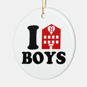 I Love Hotel Boys Keramisch Ornament