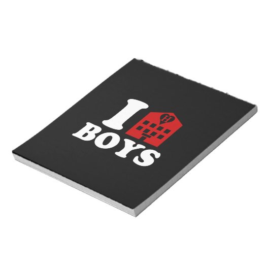 I Love Hotel Boys Notitieblok (Linkerzijde)