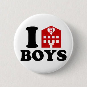 I Love Hotel Boys Ronde Button 5,7 Cm