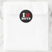 I Love Hotel Boys Ronde Sticker (Tas)