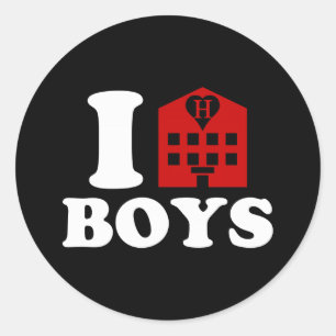 I Love Hotel Boys Ronde Sticker