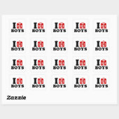 I Love Hotel Boys Vierkante Sticker (Vel)