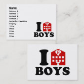I Love Hotel Boys Visitekaartje (Voorkant / Achterkant)
