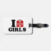 I Love Hotel Girls Bagagelabel (Achterkant horizontaal)