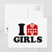 I Love Hotel Girls Briefkaart (Voorkant / Achterkant)