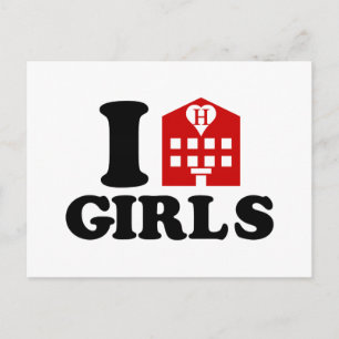 I Love Hotel Girls Briefkaart