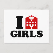 I Love Hotel Girls Briefkaart (Voorkant)