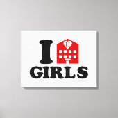 I Love Hotel Girls Canvas Afdruk (Voorkant)