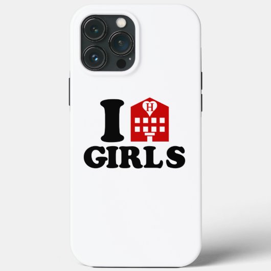 I Love Hotel Girls Case-Mate iPhone Case (Achterkant)