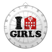 I Love Hotel Girls Dartbord (Voorkant)