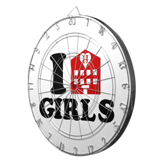I Love Hotel Girls Dartbord (Voorkant Rechts)