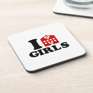I Love Hotel Girls Drankjes Onderzetter