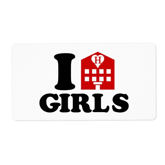 I Love Hotel Girls Etiket (Voorkant)