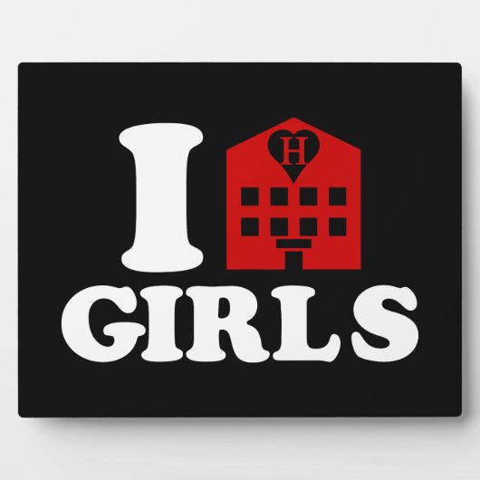I Love Hotel Girls Fotoplaat (Voorkant)